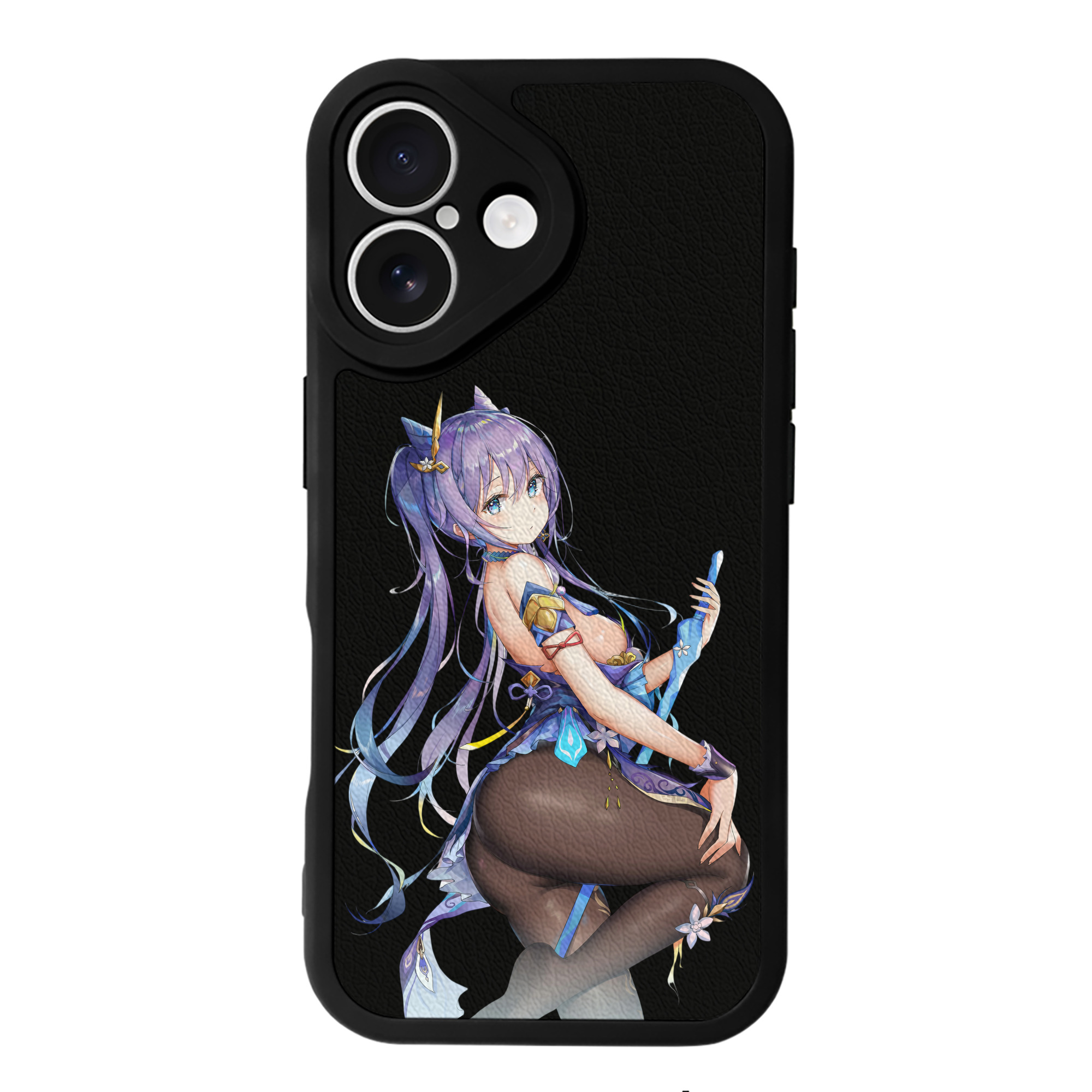 げんし神 刻晴 こくせい genshin Kokusei 【iPhone 16シリーズ対応】シリコンスマホケース（レザー調） 材質：シリコン